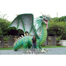 Зеленый анимированный дракон (4,8 метра)