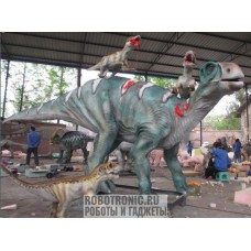 Динозавр Игуанодонт с детёнышами